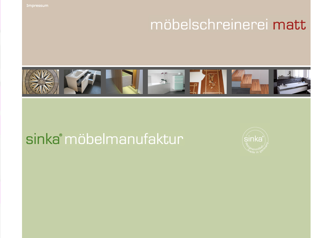 Möbelschreinerei Matt Webseite - hechtvisuell